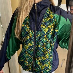 Colorful Plaid Windbreaker Jacket